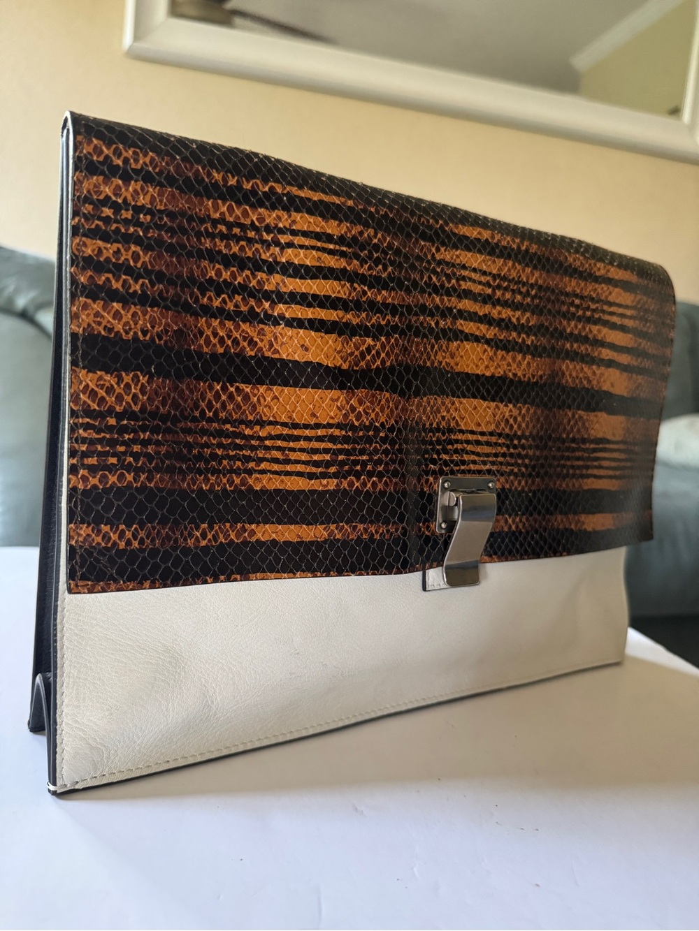 Proenza Schouler Exotic
Snakeskin Print Clutch 12x9x3
Statement Bag